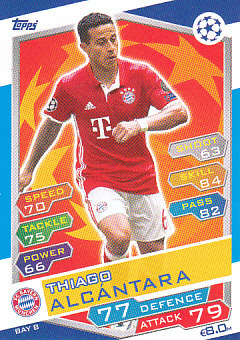 Thiago Alcantara Bayern Munchen 2016/17 Topps Match Attax CL #BAY08